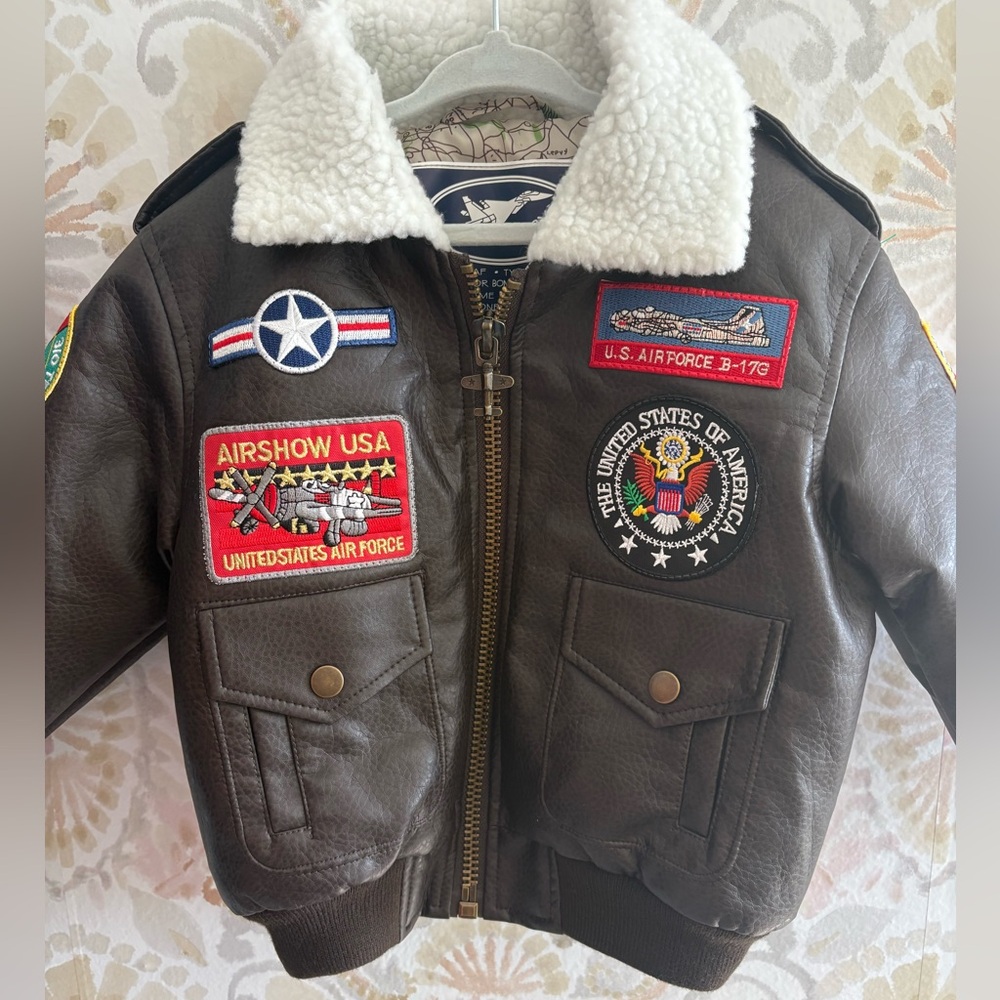 NWT Up and Away Children's Medium-Weight A-2 Bomber Jacket - Picture 4 of 9
